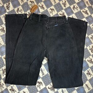 Vintage black Ladies Wrangler bareback jeans